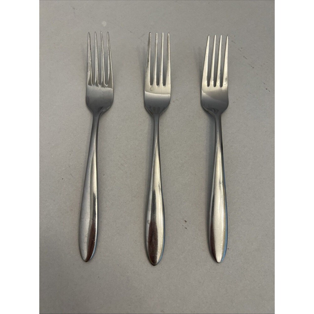 3 Oneida Jennifer Luann Mooncrest Trista Dinner Forks Stainless Steel Flatware